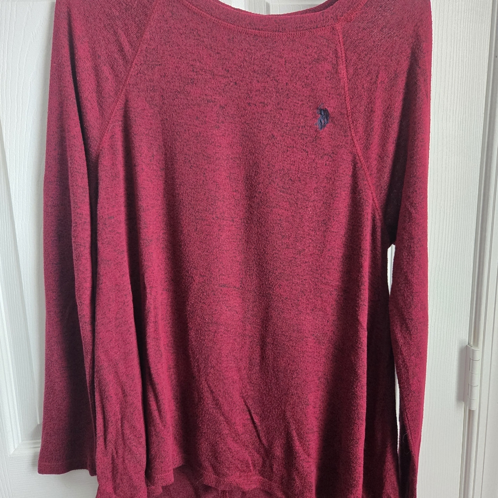 U.S. Polo Assn. Burgundy Long Sleeve Tee